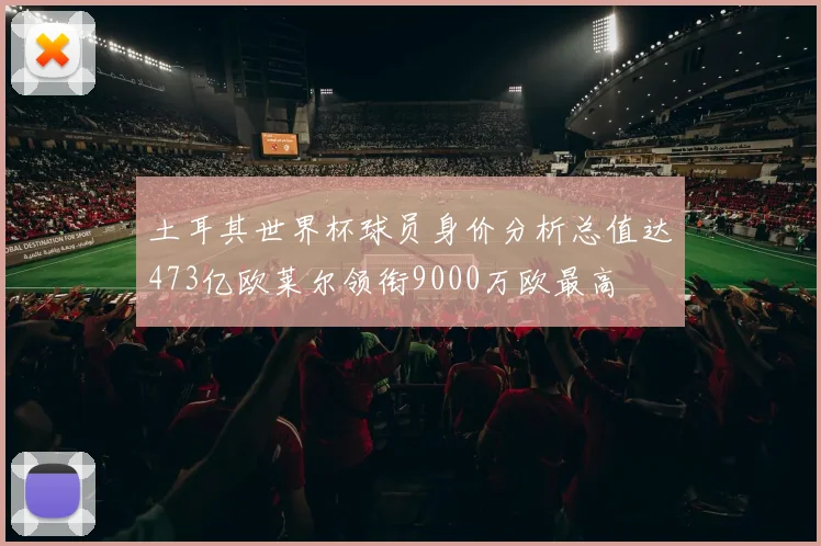 土耳其世界杯球员身价分析总值达473亿欧莱尔领衔9000万欧最高